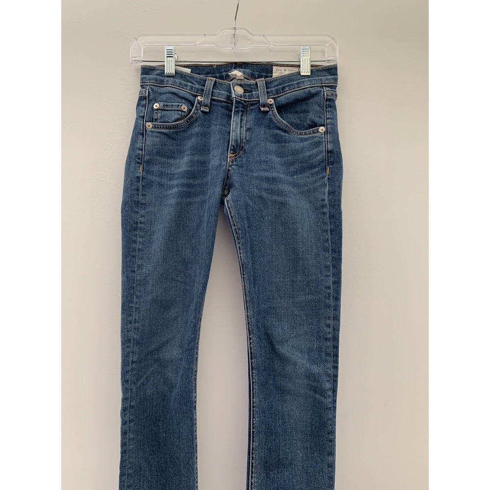 Rag & Bone Womens Capri Asymmetrical Trim Denim Jeans Blue Size 25 x 25.5